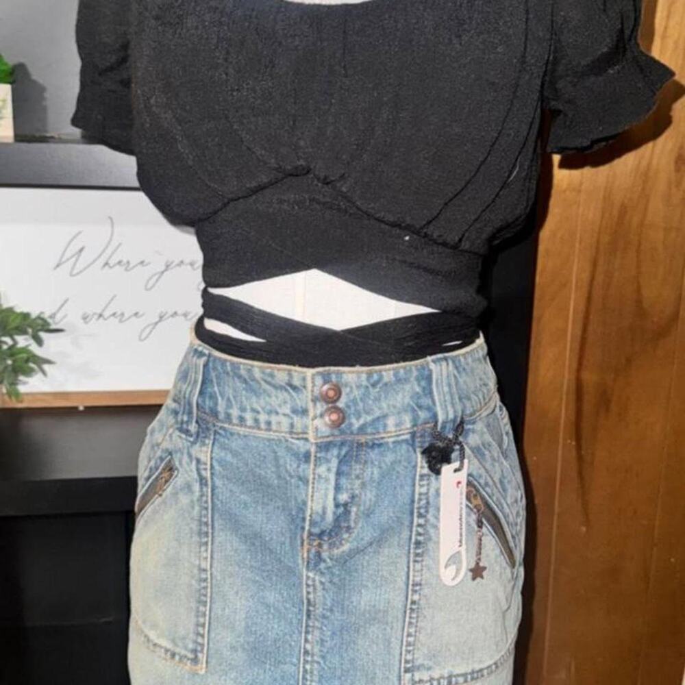 Blue notes y2k denim utility